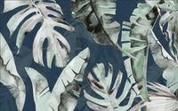 Échantillon, Design SL0396, Papier peint panoramique Palmier Tropical Vert - Collection 4 - Sur mesure