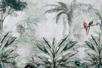 Échantillon, Design SL0403, Papier peint panoramique Palmier Tropical & Jungle Dense - Sur mesure