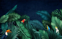 Échantillon, Design SL0423, Papier peint panoramique Palmier Tropical & Jungle Dense - Sur mesure