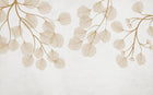 Design SL0441 — Papier peint Branches dorees feuilles rondes beige — Novomur