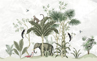 Échantillon, Design SL0444, Papier peint panoramique Safari Jungle Animaux - Collection 1 - Sur mesure
