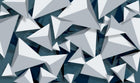 Design SL0454 — Papier peint Triangles 3D gris bleu facette — Novomur
