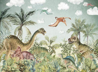 Échantillon, Design SL0485, Papier peint panoramique Dinosaures Enfant - Sur mesure