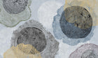 Design SL0520 — Papier peint Anneaux arbres concentriques colores — Novomur