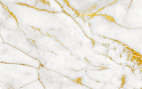 Échantillon, Design SL0587, Papier peint panoramique Marbre Noir et Or Luxe - Collection 1 - Sur mesure