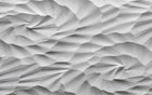 Design SL0607 — Papier peint Relief 3D blanc plisse origami — Novomur