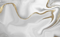 Échantillon, Design SL0613, Papier peint panoramique Marbre Noir et Or Luxe - Collection 2 - Sur mesure