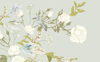 Échantillon, Design SL0663, Papier peint panoramique Magnolia & Oiseaux - Collection 3 - Sur mesure
