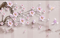 Échantillon, Design SL0672, Papier peint panoramique Cerisier Rose - Sur mesure