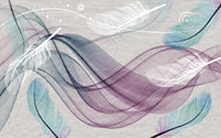 Échantillon, Design SL0733, Papier peint panoramique Art Abstrait Vagues et Lignes - Sur mesure