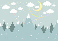 Échantillon, Design SL0740, Papier peint panoramique Montagne Scandinave Enfant - Sur mesure