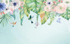 Design SL0743 — Papier peint Bouquet roses anemones colibris pastel — Novomur