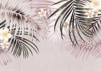 Échantillon, Design SL0746, Papier peint panoramique Palmier Tropical Pop Art Vif - Sur mesure