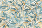 Design SL0754 — Papier peint Feuilles bleues beiges vrille aquarelle — Novomur