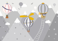 Échantillon, Design SL0788, Papier peint panoramique Montgolfières Enfant - Sur mesure