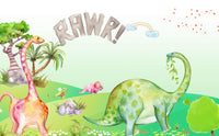 Échantillon, Design SL0795, Papier peint panoramique Dinosaures Enfant - Sur mesure