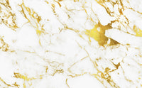 Échantillon, Design SL0802, Papier peint panoramique Marbre Noir et Or Luxe - Collection 2 - Sur mesure