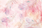 Design SL0806 — Papier peint Plumes pastel rose violet aquarelle — Novomur