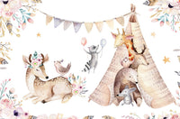 Échantillon, Design SL0817, Papier peint panoramique Animaux Forêt - Collection 2 - Sur mesure