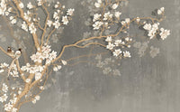 Échantillon, Design SL0820, Papier peint panoramique Cerisier Blanc et Prunier - Sur mesure