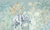 Échantillon, Design SL0824, Papier peint panoramique Safari Savane Aquarelle - Sur mesure