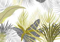 Échantillon, Design SL0844, Papier peint panoramique Palmier Tropical Vert - Collection 2 - Sur mesure
