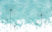 Échantillon, Design ZX0122, Papier peint panoramique Coquelicots et Fleurs Sauvages - Sur mesure