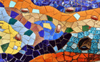 Design ZX0170 — Papier peint Mosaïque méditerranéenne carreaux multicolores — Novomur