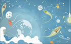 Design ZX0252 — Papier peint Espace planetes fusees astronautes enfant — Novomur