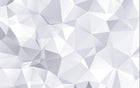 Design ZX0265 — Papier peint Polygones blancs facette abstrait minimal — Novomur