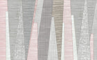 Design ZX0274 — Papier peint Triangles textiles montagne rose gris — Novomur