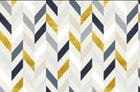 Design ZX0351 — Papier peint Chevron jaune bleu marine beige — Novomur