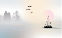 Échantillon, Design ZX0418, Papier peint panoramique Paysage Plage et Mer - Sur mesure