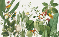 Échantillon, Design ZX0472, Papier peint panoramique Palmier Tropical & Jungle Dense - Sur mesure