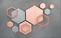 Échantillon, Design ZX0483, Papier peint panoramique Géométrique Triangles et Losanges - Collection 3 - Sur mesure