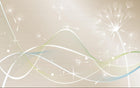 Design ZX0484 — Papier peint Pissenlits lignes ondulantes beige — Novomur