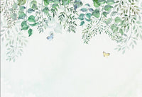 Échantillon, Design ZX0504, Papier peint panoramique Eucalyptus Botanique Sauge - Sur mesure