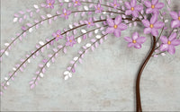 Échantillon, Design ZX0511, Papier peint panoramique Floral Pivoines et Roses - Collection 2 - Sur mesure