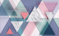 Échantillon, Design ZX0517, Papier peint panoramique Géométrique Triangles et Losanges - Collection 5 - Sur mesure