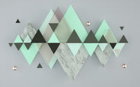 Échantillon, Design ZX0518, Papier peint panoramique Géométrique Triangles et Losanges - Collection 5 - Sur mesure
