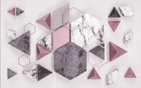 Échantillon, Design ZX0521, Papier peint panoramique Géométrique Triangles et Losanges - Collection 3 - Sur mesure