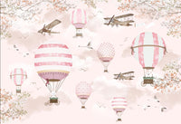 Échantillon, Design ZX0556, Papier peint panoramique Montgolfières Enfant - Sur mesure