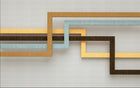 Design ZX0564 — Papier peint Rectangles entrelaces bleu jaune lin — Novomur