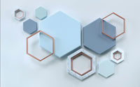 Échantillon, Design ZX0565, Papier peint panoramique Géométrique Triangles et Losanges - Collection 6 - Sur mesure