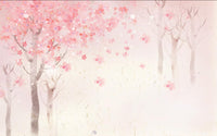 Échantillon, Design ZX0567, Papier peint panoramique Cerisier Rose - Sur mesure