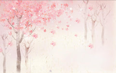 Papier peint panoramique Cerisier Rose - Sur mesure