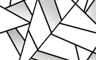 Design ZX0635 — Papier peint Triangles abstraits noir blanc gris — Novomur