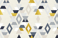 Échantillon, Design ZX0755, Papier peint panoramique Géométrique Triangles et Losanges - Collection 5 - Sur mesure