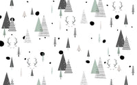 Échantillon, Design ZX0761, Papier peint panoramique Forêt Pins et Sapins - Collection 3 - Sur mesure