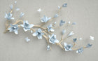Design ZX0779 — Papier peint Magnolias bleus relief or beige — Novomur